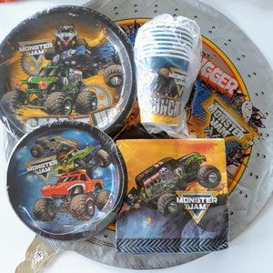 MONSTER JAM Party Supplies with Balloon NEW